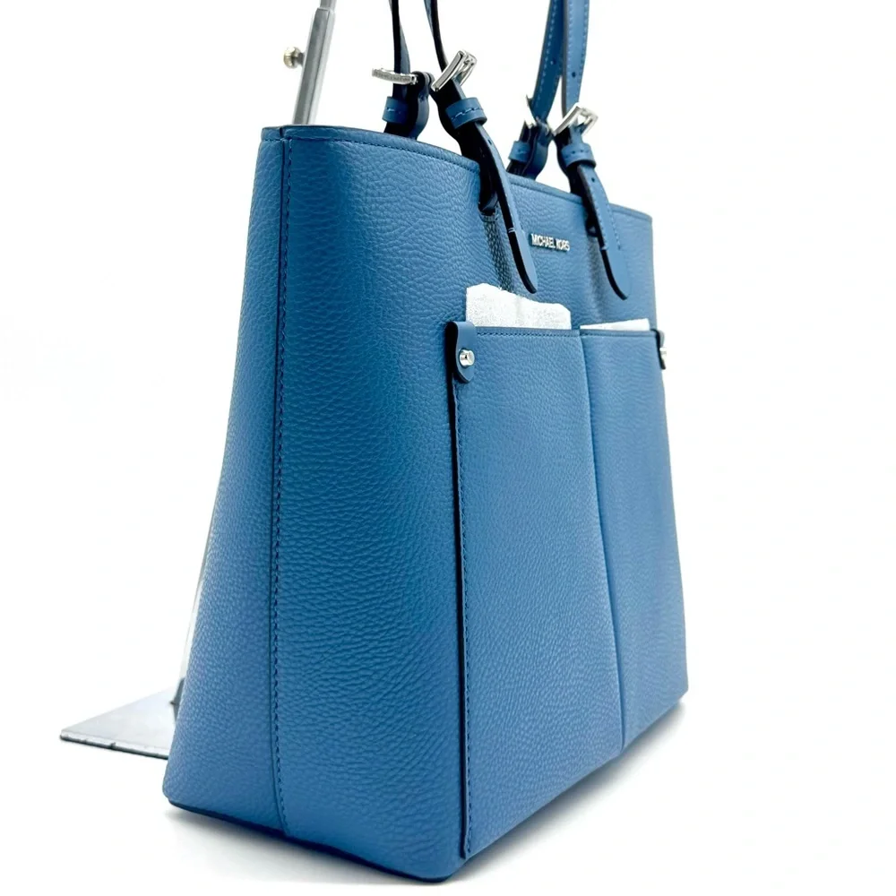 Michael Kors Jet Set Medium Double Pocket Tote Bag Cornflower